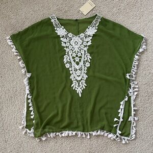 Semi Sheer Green coverup